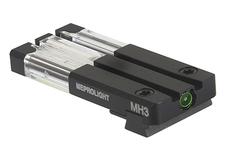 Meprolight USA 631163108 FT Bullseye Rear Sight Green/Tritium Fiber Optic, Black Frame, Fits Sig Sauer P365, Dovetail