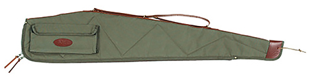 Boyt Harness OGC4P4809 Signature Rifle Case 48" Waxed OD Green Canvas w/ Accessory Pocket  &  Harness Leather  for Scoped Rifle