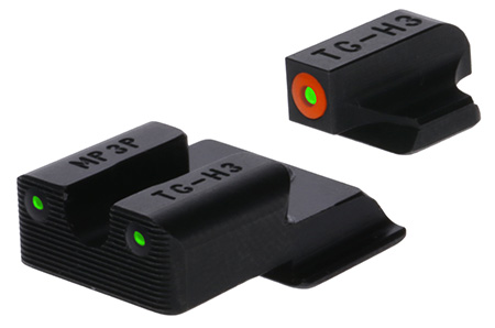 TruGlo TG231MP4C Tritium Pro  Black | Green Tritium Orange Outline Front Sight Green Tritium Rear Sight