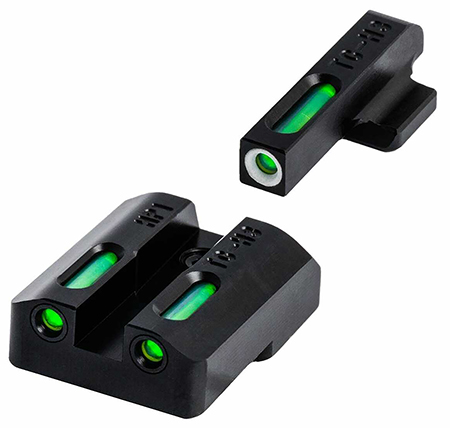 TruGlo TGTG13CZ2A TFX  Black | Green Tritium  &  Fiber Optic White Outline Front Sight Green Tritium  &  Fiber Optic Rear Sight