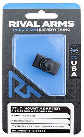 Rival Arms RA-RA92M6B Stud Mount Adapter  12L14 Steel Black Oxide for AR Stock Forearm
