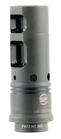 SureFire SFMB7625824 SOCOM Muzzle Brake Black DLC Stainless Steel with 5/8"-24 tpi Threads for 7.62mm AR-10