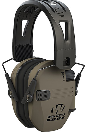 Walker's GWPRSEMRHFDE Razor Tacti-Grip 23 dB Over the Head Flat Dark Earth/Black Polymer