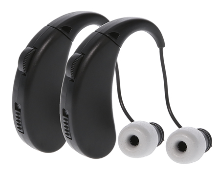 Walker's GWPRCHUE2PK Ultra Ear BTE Hearing Enhancer 22 dB Behind the Ear Rechargeable 2 Pack