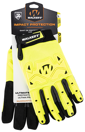 Walker's GWPSFHVFFIL2MD Impact Protection  Yellow/Black Synthetic/Synthetic Leather Medium