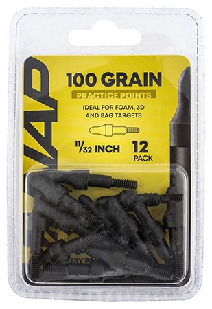 NAP NAP60P3DP1132 3D Practice Points Field Tips Fixed 100 GR Black/ 12 Pack