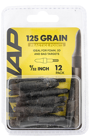 NAP NAP60P3DP932X 3D Practice Points Field Tips Fixed 125 GR Black/ 12 Pack