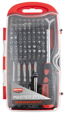 Birchwood Casey DLXSDS Master Screwdriver Kit  84 Pieces Includes Slotted/Philips/Torx/Hex Heads