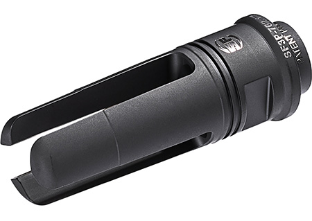 SureFire SF3P7625824 SOCOM 3-Prong Flash Hider Black DLC Stainless Steel with 5/8"-24 tpi Threads  &  2.60" OAL for 7.62mm AR-10