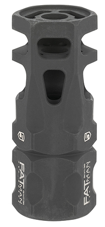 Phase 5 Weapon Systems FATMAN9MM FATman Hex Brake Black Parkerized Steel with 1/2"-36 tpi Threads  &  3" OAL for 9mm, 7.62x39mm, 6.8mm AR-Platform