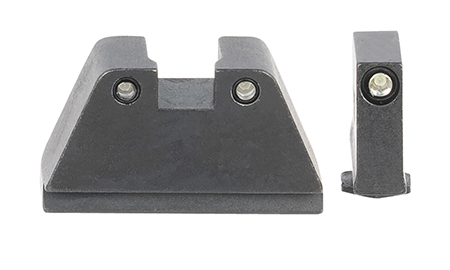 AmeriGlo GL814 Optic Compatible Sight Set for Glock  2XL Tall Green Tritium Black Outline Front Sight-Green Tritium Black Outline Rear Sight