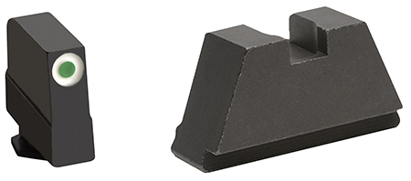 AmeriGlo GL491 Optic Compatible Sight Set for Glock  3XL Tall Green Tritium White Outline Front Sight-Black Rear Sight