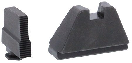 AmeriGlo GL507 Optic Compatible Sight Set for Glock  5XL Tall Serrated Front Sight-Black Rear Sight