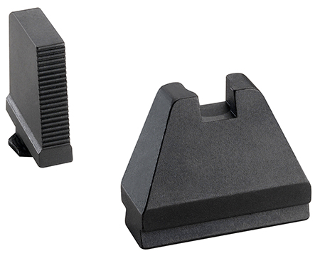 AmeriGlo GL808 Optic Compatible Sight Set for Glock  9XL Tall Serrated Front Sight-Black Rear Sight