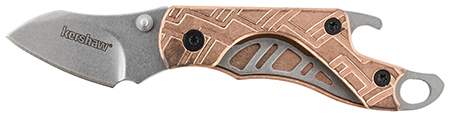 Kershaw 1025CUX Cinder  1.40" Folding Drop Point Plain Stonewashed 3Cr13MoV SS Blade Copper Handle Includes Key Ring