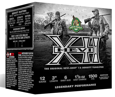 HEVI-Shot HS51306 HEVI-XII  12Gauge 3" 1 1/8oz Tungsten 6Shot 25 Per Box/10 Case