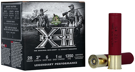 HEVI-Shot HS53286 HEVI-XII  28Gauge 3" 1oz Tungsten 6Shot 25 Per Box/10 Case
