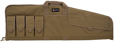 GPS Bags SRC42FDE Single Rifle Case Flat Dark Earth 600D Polyester w/ Mag Pouch Lockable Zippers  &  Fleece-Lining