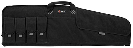 GPS Bags SRC42 Single Rifle Case Black 600D Polyester w/ Mag Pouch Lockable Zippers  &  Fleece-Lining