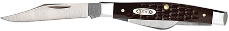 Case 00106 Stockman  Medium 2.42"/1.58"/1.57" Folding Clip/Sheepsfoot/Pen Plain As-Ground Tru-Sharp SS Blade, Brown Jigged Synthetic Handle