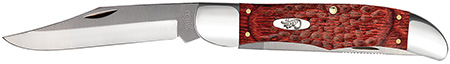 Case 00189 Hunter  4.10" Folding Clip/Skinner Plain As-Ground Tru-Sharp SS Blade/Jigged Rosewood Handle