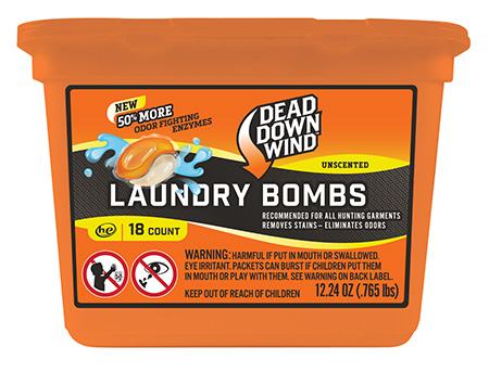 Dead Down Wind 118318 Laundry Bombs  Odor Eliminator Unscented Scent 12.24 oz Tub 18 count