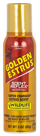 Wildlife Research 4043 Golden Estrus Scent Reflex Deer Attractant Doe In Estrus Scent 3 oz Aerosol
