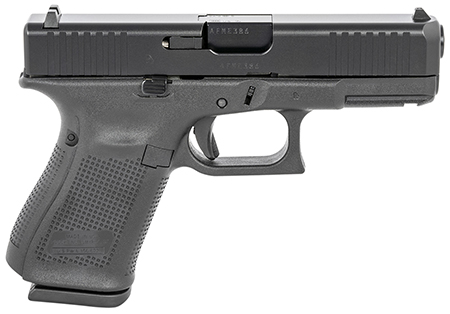 Glock UA195S203 G19 Gen5 Compact 9mm Luger  4.02" Glock Marksman Barrel 15+1, Black Frame  &  nDLC Slide, Modular Backstrap, Ambidextrous Mag. Catch  &  Slide Stop, Safe Action Trigger (US Made)