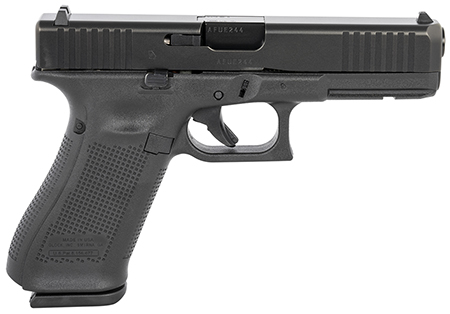 Glock UA175S203 G17 Gen5 9mm Luger  4.49" Glock Marksman Barrel 17+1,Black Frame &  nDLC Slide, Rough Texture Modular Backstrap, Safe Action Trigger (US Made)