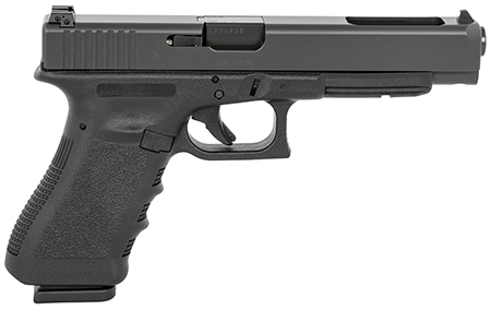 Glock UI3430103 G34 Gen3 Competition 9mm Luger  5.31" Barrel 17+1,  Black Frame  &  Slide, Finger Grooved Rough Texture Grip, Adjustable Sights, Safe Action Trigger (US Made)
