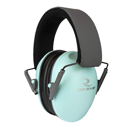 Radians LS0820CS Lowset Passive Muff 21 dB Over the Head Aqua Blue/Black Women 1 Pair