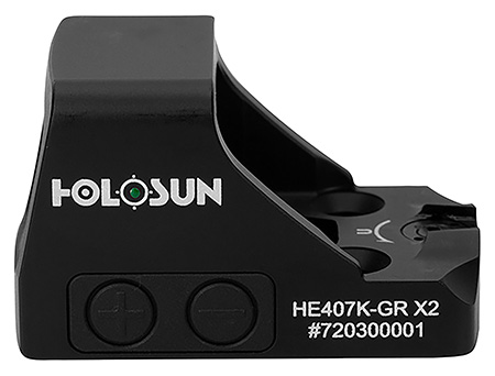 Holosun HE407KGRX2 407  Black Anodized 1 x 0.58" x 0.77" 6 MOA Green Dot