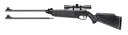 Beeman 1022 Black Club Combo Spring Piston 22 1rd Shot Black Black Receiver Black Scope 4x32mm