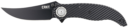 CRKT 2640 Clever Girl  4.10" Folding Plain Black Powder Coated D2 Steel Blade/ Black G10 Handle Includes Pocket Clip
