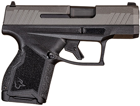 Taurus 1-GX4M93C GX4 Micro-Compact 9mm Luger Caliber with 3.06" Barrel, 11+1 Capacity, Black Finish Frame, Serrated Tungsten Gray Cerakote Steel Slide  &   Interchangeable Backstrap Grip Includes 2 Mags