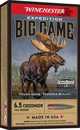 Winchester Ammo S65LR Expedition Big Game Long Range 6.5Creedmoor 142gr Nosler AccuBond Long Range 20 Per Box/10 Case