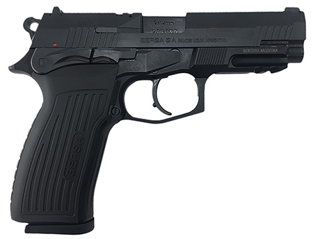 Bersa TPR9M TPR  Full Size Frame 9mm Luger 17+1, 4.25" Black Steel Barrel, Matte Black Serrated Steel Slide  &  Aluminum Frame w/Picatinny Rail, Ambidextrous