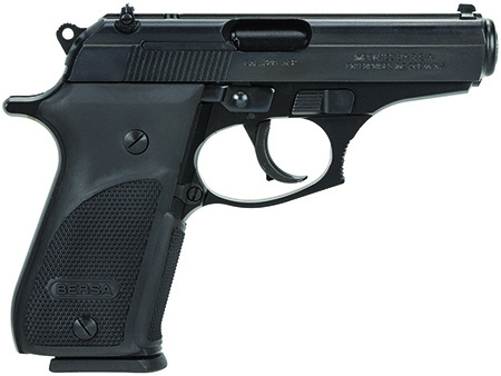 Bersa THUN380PM15 Thunder Plus Sub-Compact Frame 380 ACP 15+1, 3.50" Black Steel Barrel, Matte Black Serrated Steel Slide  &  Aluminum Frame w/Beavertail, Black Right Hand