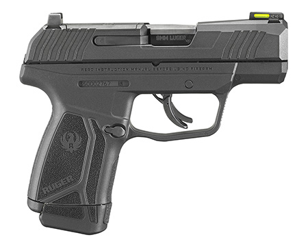 Ruger 3502 Max-9 Optic Ready 9mm Luger 3.20" Barrel 10+1, High Performance Glass-Filled Nylon Grip Frame, Optic Cut Through-Hardened Steel Slide,  Hogue Beavertail HandALL Rubber Grip, Manual Safety
