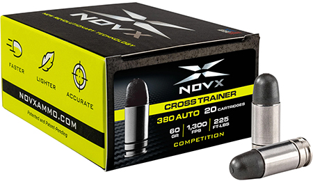 NovX 380CTCSS20 Black  380ACP 60gr Copper Polymer Frangible 20 Per Box/10 Case