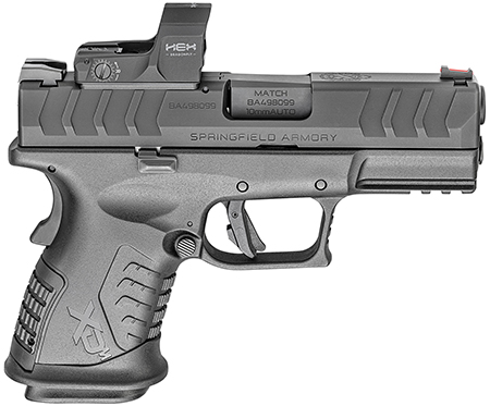 Springfield Armory XDME93810CBHCOSPD XD-M Elite Compact OSP 10mm Auto 3.80" 11+1 Black Melonite Steel Slide/Barrel with Optic Cut Black Interchangeable Backstrap Grip Includes Hex Dragonfly Red Dot
