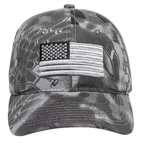 Outdoor Cap 120159-3-3 USA Flag  Kryptek Raid Hook  &  Loop OSFA Unstructured
