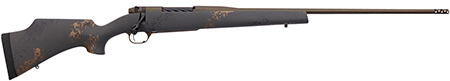 Weatherby MCU03N243NR4B Mark V Camilla Ultra Lightweight Compact 243 Win 4+1 22" Barrel, Midnight Bronze Cerakote Metal Finish, Black with Smoke/Gold Sponge Accents Monte Carlo Stock
