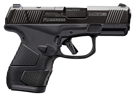 Mossberg 89027 MC2sc Sub-Compact 9mm Luger 3.40" 14+1,11+1 Matte Black DLC Stainless Steel with Optics Cut Aggressive Textured Black Polymer Grip with Cross-Bolt Safety