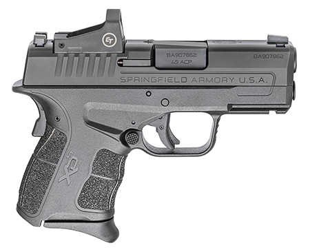 Springfield Armory XDSG93345BCT XD-S Mod 2 45 ACP 3.30" 5+1,6+1 Black Forged Melonite Steel Barrel/Optics Cut Slide Enhanced Textured Black Polymer Frame Includes Crimson Trace Red Dot  &  2 Mags