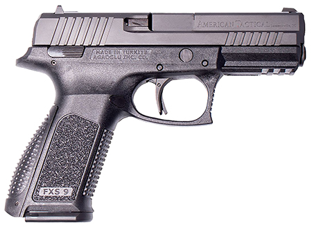 ATI ATIGFX910 FXS-9  9mm Luger 10+1, 4.10" Steel Barrel, Black Nitride Serrated Steel Slide, Black Polymer Frame w/Beavertail  &  Picatinny Rail