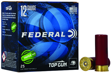 Federal TG12W75 Top Gun Paper Wad 12Gauge 2.75" 1 1/8oz 7.5Shot 25 Per Box/10 Case