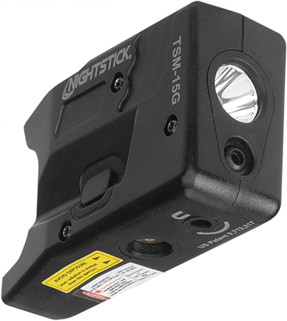 Nightstick TSM15G Light with Green laser for S&W M & P Shield/Shield Plus  Black 150 Lumens White LED