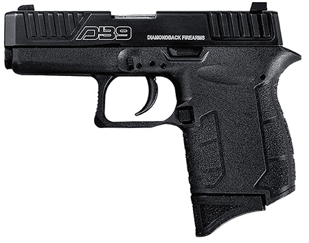 Diamondback DB0200P001 DB9 Gen4 Micro-Compact Frame 9mm Luger 6+1, 3.10" Stainless Steel Barrel, Black Serrated Stainless Steel Slide, Black Polymer Frame w/Beavertail  &  Grip