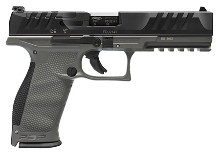 Walther Arms 2858401 PDP Optic Ready 9mm Luger 5" 18+1 Black Steel Slide Performance Duty Textured  Polymer Grip (Full Size)